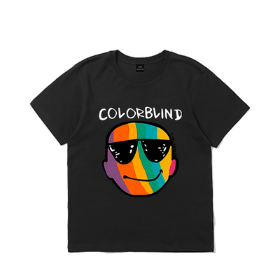 贾斯汀比伯男童T恤2025新款彩虹Justin笑脸儿童纯棉短袖百搭原创