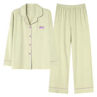 猫人纯棉睡衣女款2026正流行春秋季可外穿宽松长袖大码家居服套装