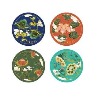 敦煌研究院 吸水陶瓷茶杯垫 茶托杯垫隔热垫茶杯垫复古生日礼物