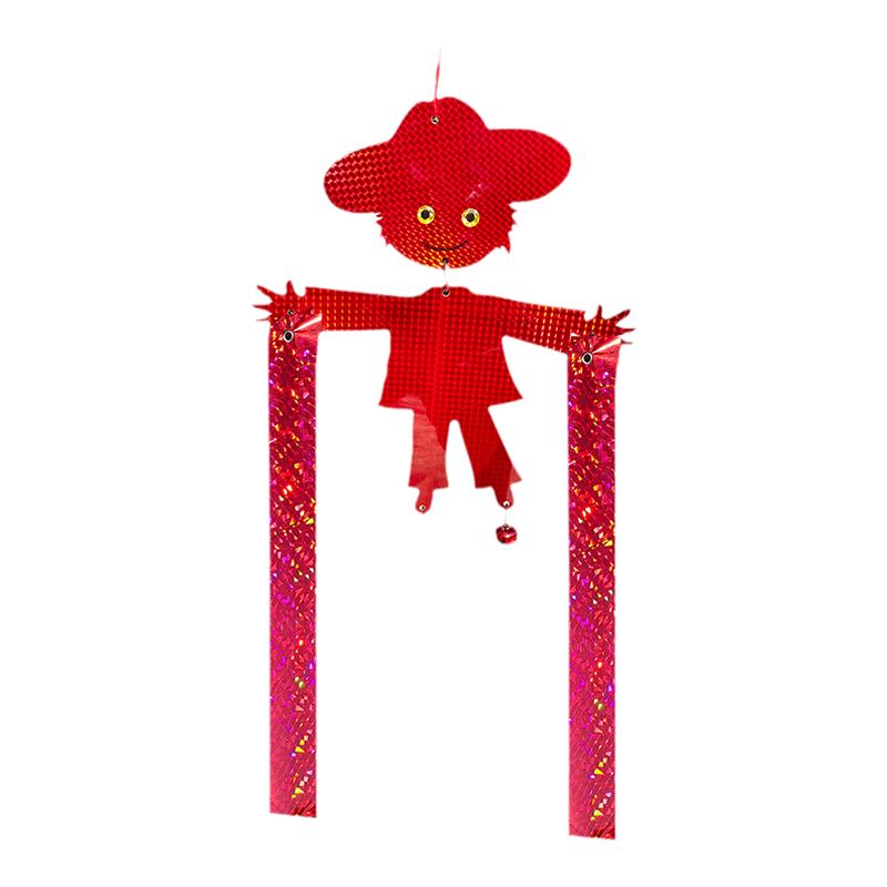 防鸟假人果园农田用双面闪光吓鸟赶鸟神器家用阳台防鸟带大铃铛