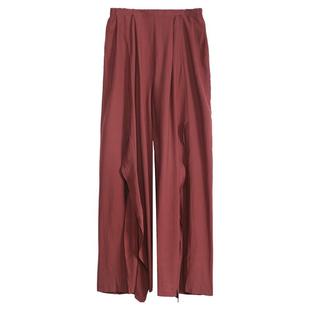 豆蔻依缘中国古典舞练功裤花边阔腿裤现代舞舞蹈裤设计新款形体服