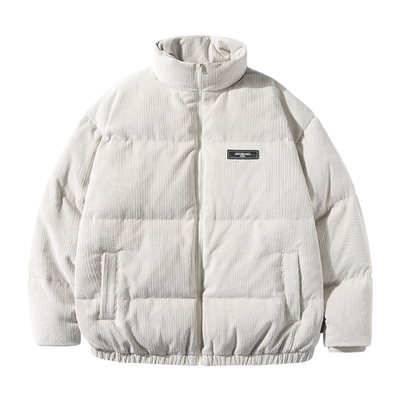 灯芯绒面料羽绒服潮牌