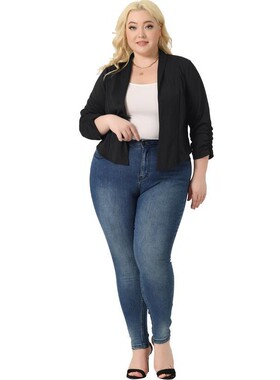 O 12293 Women's Plus Size Blazer 加大码西装 亚马逊欧美跨境外
