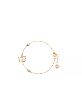 法式轻奢蝴蝶贝母手链送女友