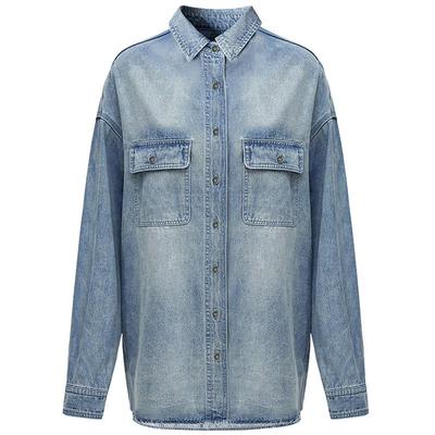 COCOBELLA复古水洗牛仔衬衫