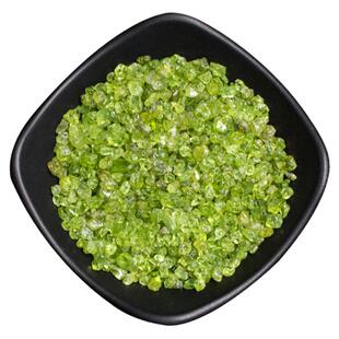 天然橄榄石碎石绿色水晶原石裸石镶嵌供曼扎七宝石造景橄榄石原石