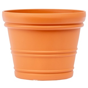 爱丽思特大号彩色花盆爱丽丝凸纹种树带托盘大口径深型塑料厚花盆