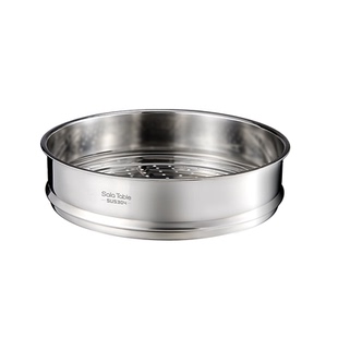 苏拉食光加厚蒸格蒸屉304不锈钢极铁炒锅不粘锅家用篦子蒸架蒸笼