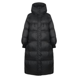 鸭鸭正品时尚长款过膝羽绒服2024冬季新款百搭时尚休闲保暖外套HS