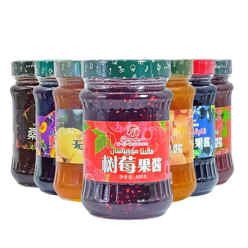 新疆特产树莓果酱无花果杏子酱组合果酱酸奶奶昔家用夹心早餐烘焙