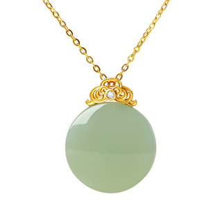 宫里上新和田玉项链女配饰玉石吊坠锁骨链玉坠首饰送妈妈生日礼物