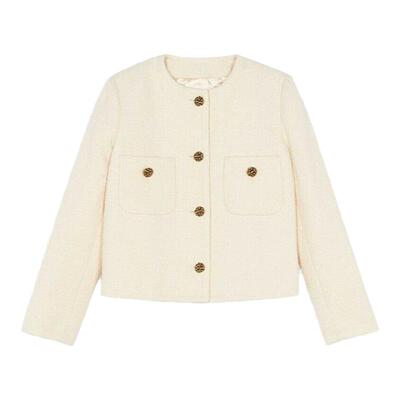 bash法式女士纯色外套