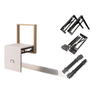 隐藏下翻液压折叠凳五金配件玄关鞋柜换鞋隐形凳壁挂式紧固连接件