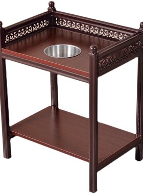 麻将茶几茶水架烟灰缸旁边小茶楼棋牌室专用麻将桌机放茶杯的架子