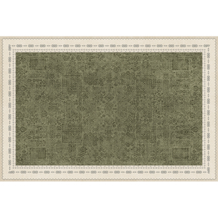 可拆洗中古风客厅地毯2026新款沙发茶几卧室可机洗绿地垫双层复古