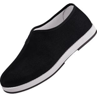 老北京布鞋男官方旗舰店正品2025新款圆口国风居士鞋透气老式僧鞋