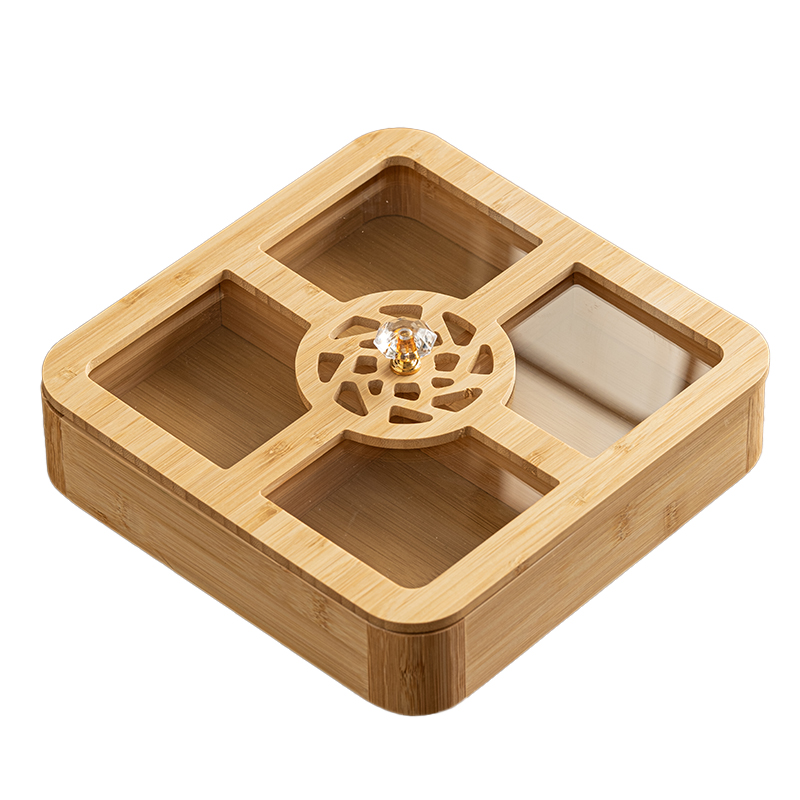 木质干果盒家用茶点盘喜庆糖果盒2025新款轻奢高档坚果零食收纳盒