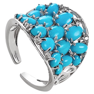 Amber Lollipop天然绿松石戒指轻奢高级感开口戒小众设计食指戒女