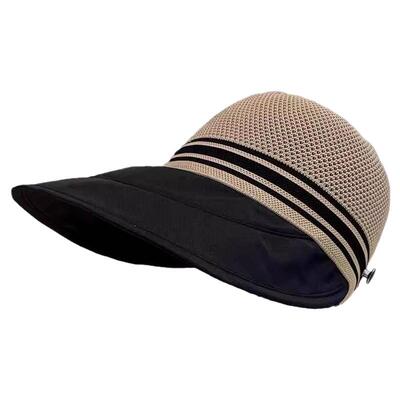 加长帽檐网顶鸭舌帽女春夏大头围时尚百搭遮阳户外旅游帽