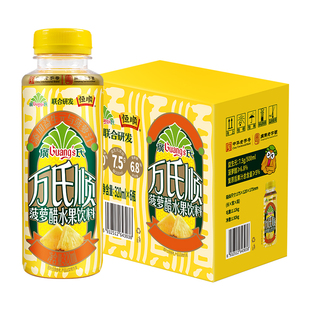 广氏万氏顺菠萝醋水果饮料320ml*6瓶 果味饮料 益生元菠萝汁饮料