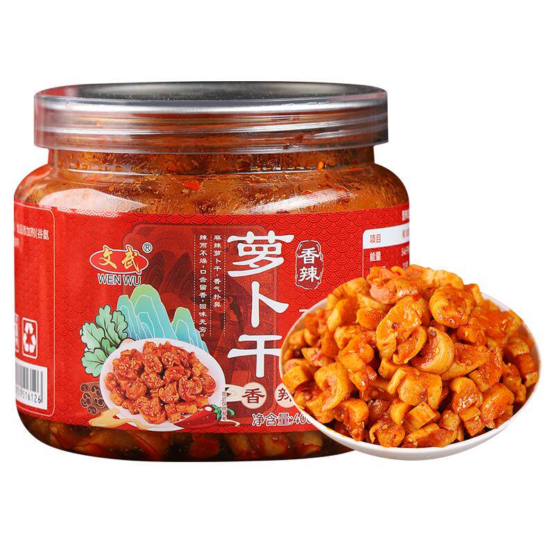麻辣萝卜干下饭菜瓶装开胃味咸菜