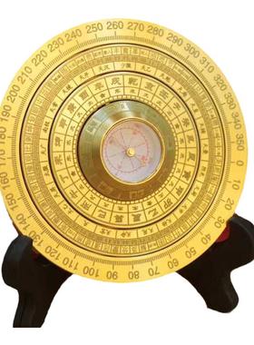 多圈装饰罗盘摆件黄铜八卦新中式