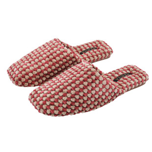 秋冬微光轻奢双色菠萝绒棉拖鞋女薄绒保暖软糯防滑牛筋底居家鞋男