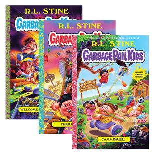 英文原版 Garbage Pail Kids 垃圾桶小子系列1-3册 欢迎来到史摩维尔 惊险和寒战 屠杀营 精装 英文版 进口英语原版书籍