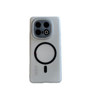 冰雾磨砂黑白磁吸壳适用vivoIQOO13手机壳iqoo12超薄裸机感12Pro半透明PC硬壳11p全包边无线充电简约男女新款