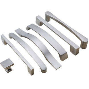 孔距96/128/160/192/224/256不锈钢拉丝色衣柜门拉手抽屉鞋柜把手