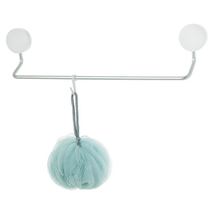 霜山毛巾架免打孔拖鞋架卫生间浴室转角置物架壁挂式单杆收纳架