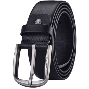 金利来新款皮带男真皮简约针扣腰带牛皮青年男士西装裤带节日礼物