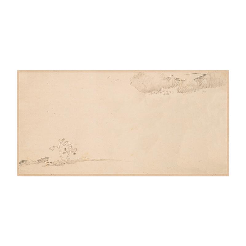 粲然文房半熟宣山水小品