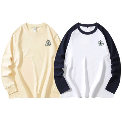 长袖宽松纯棉情侣衣服