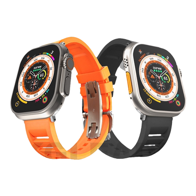 AKGLEADER苹果氟橡胶蝴蝶扣表带