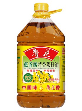 鲁花低芥酸物理压榨菜籽油5L
