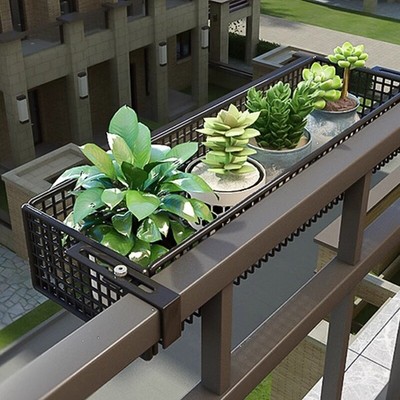 花架置物架阳台挂篮窗台可调节挂钩式悬挂窗外多肉绿萝花盆托架子