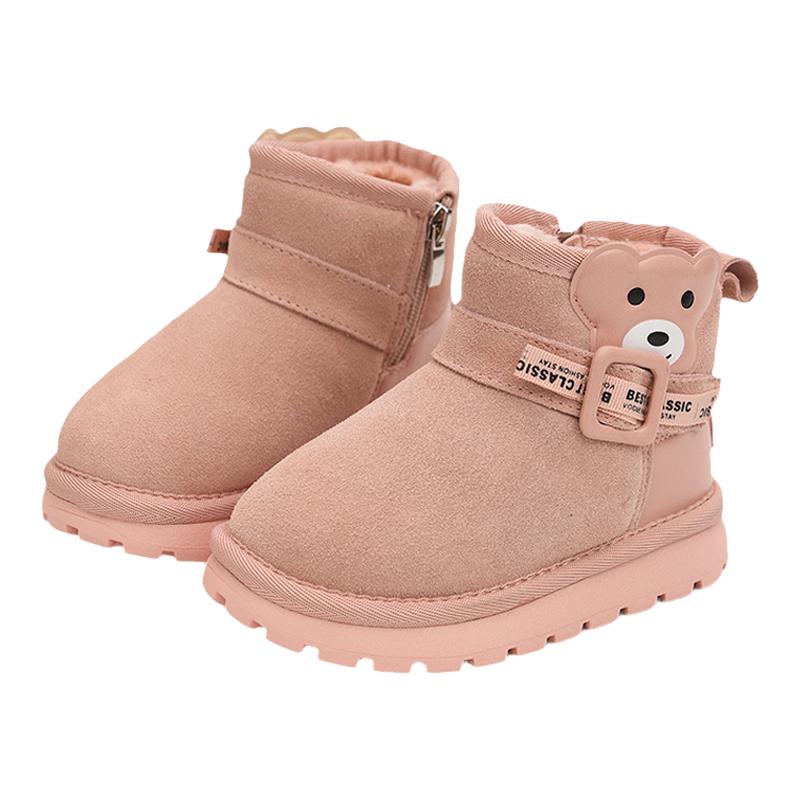 女童雪地靴加绒加厚大棉靴冬款