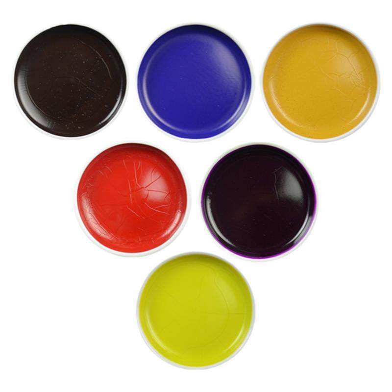 日本吉祥颜彩铁钵单色自选岩彩白色黑色单块固体水彩中国画颜料工笔画材料藤黄花青钛赭石水墨画工具古风墨彩