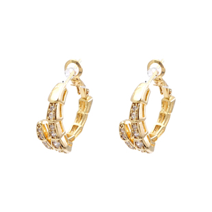 许我耀眼许妍同款耳环2026新款爆款高级感耳饰满钻蛇形赵露思耳扣