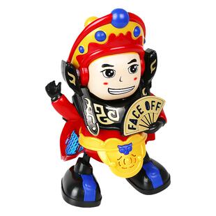 抖音同款电动川剧变脸娃娃1-3岁半2男女孩自动变脸机器人公仔玩具