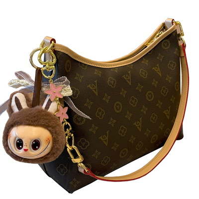 品牌女包真皮腋下包老花斜挎包2026新款时尚链条挂饰单肩托特包女