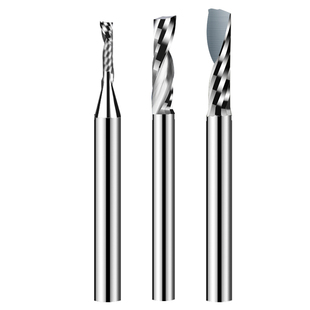 弘阳3.175mm单刃螺旋铣刀亚克力PVC板切割木工广告铣刀雕刻机刀具