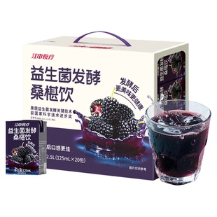 江中食疗益生菌发酵桑葚饮料20盒花青素苹果汁无添加健康混合饮品