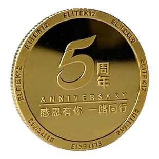 金银纪念章套装礼盒定做金银币文创礼品周年庆典年会定制纪念礼品