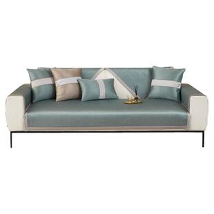 夏季冰丝沙发垫防滑凉席垫坐垫子冬夏两用轻奢风沙发套罩简约现代