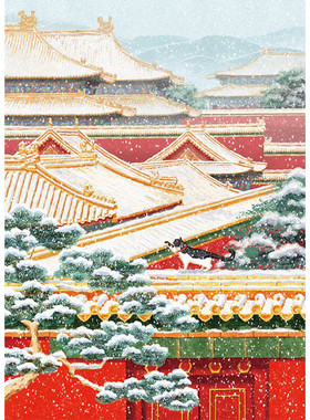 DC蒂彩钻石画中式雪落喵檐钻石绣