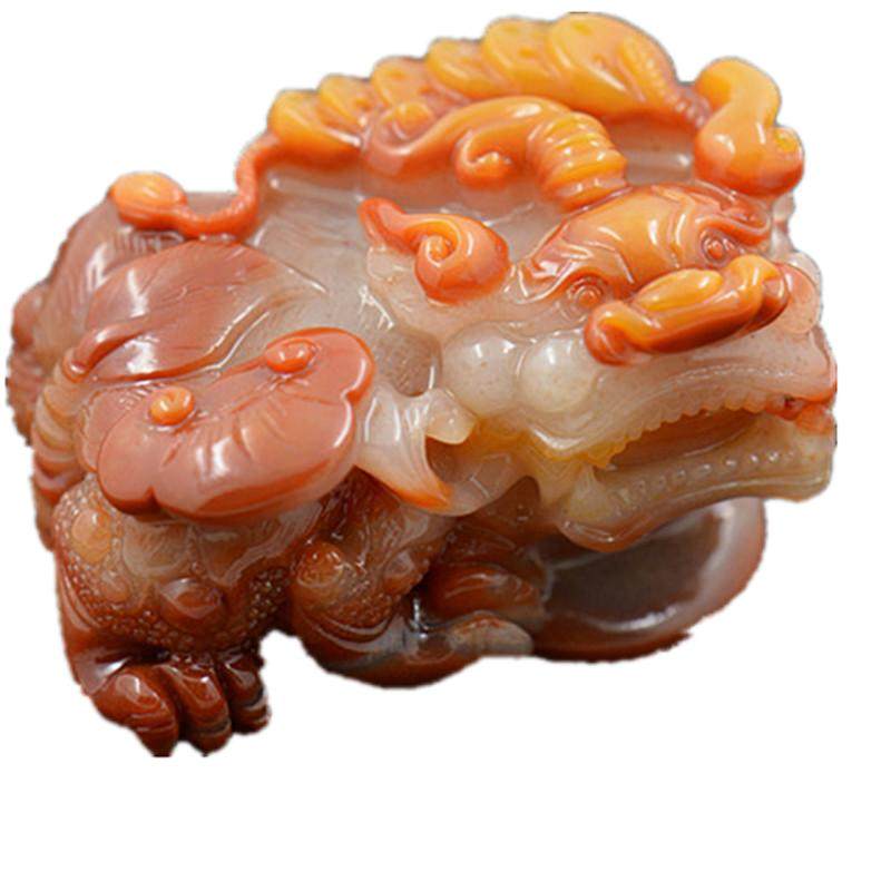 杨玉家天然黄龙玉霸王貔貅证书