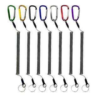 伸缩钓鱼绳钢丝失手绳船钓矶钓筏钓护竿绳鱼竿饵勺保险绳弹簧绳