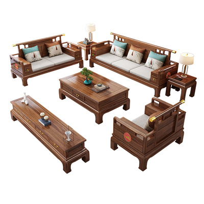 花梨木实木沙发组合客厅红木家具